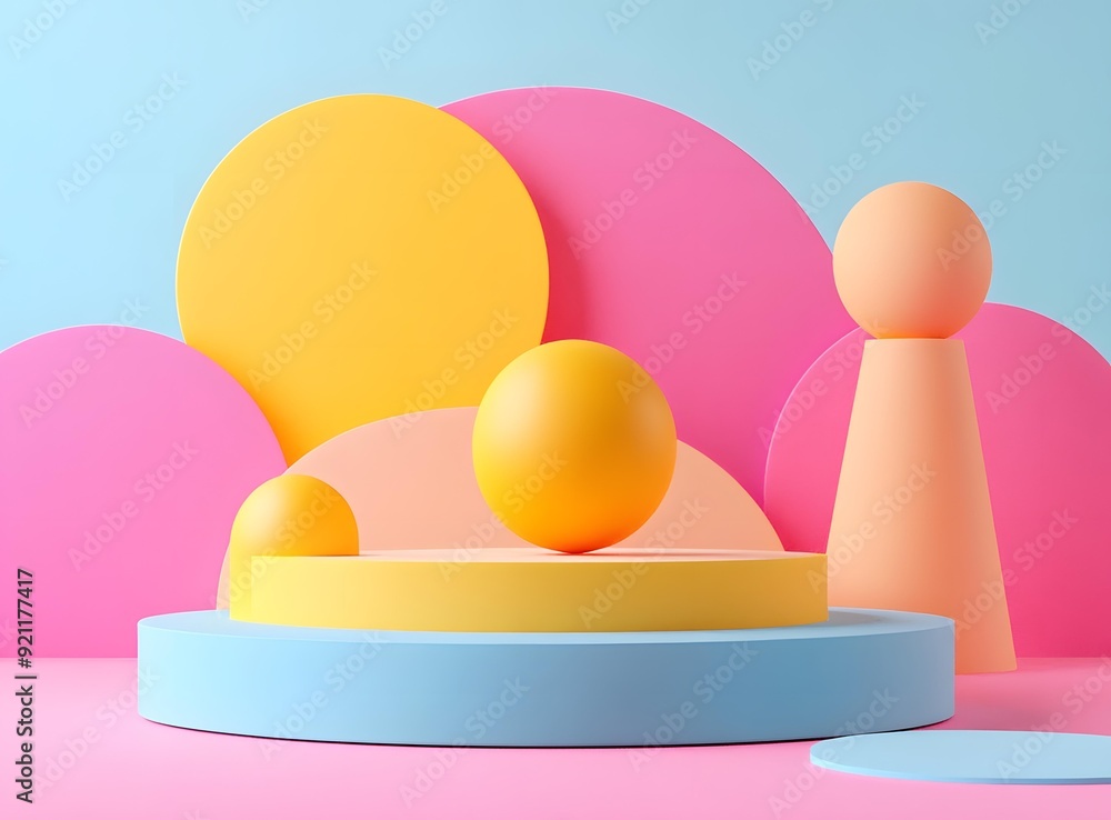 Poster abstract colorful background with geometric shapes