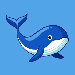 Whale fish icon vector art Illustration