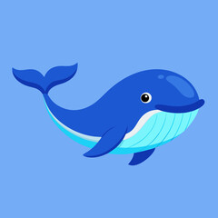 Whale fish icon vector art Illustration