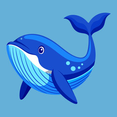 Whale fish icon vector art Illustration