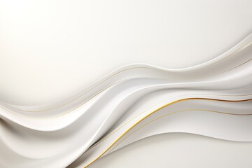 Abstract white and gold wavy background.