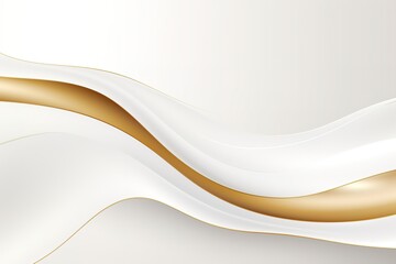 Abstract white and gold wavy background.