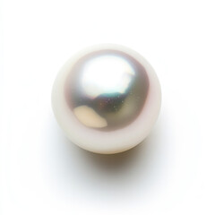 Perfectly Round Lustrous Pearl: A Close-Up View