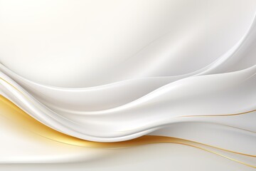 Obraz premium Abstract white and gold wavy background.