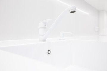  Integrated acryl sink and faucet and pump dispenser