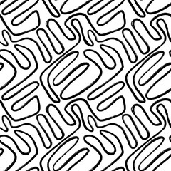 Black and White Seamless Pattern for printing on various surfaces like textiles, etc. can also be used for digital work 