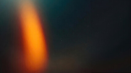 Abstract Orange Light Leak on Dark Background