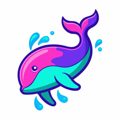 Whale logo design vector art Illustration