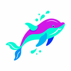 Whale logo design vector art Illustration