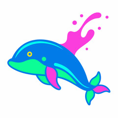 Whale logo design vector art Illustration