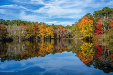 Autumn travel concept with colorful foliage, scenic roads, and cozy destinations.