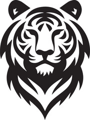 Awesome tiger head logo design vector illustration