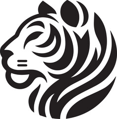 Awesome tiger head logo design vector illustration