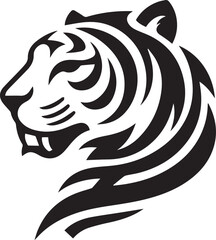 Awesome tiger head logo design vector illustration