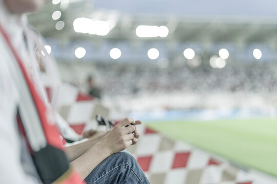 Piłka nożna, kibic na stadionie piłkarskim