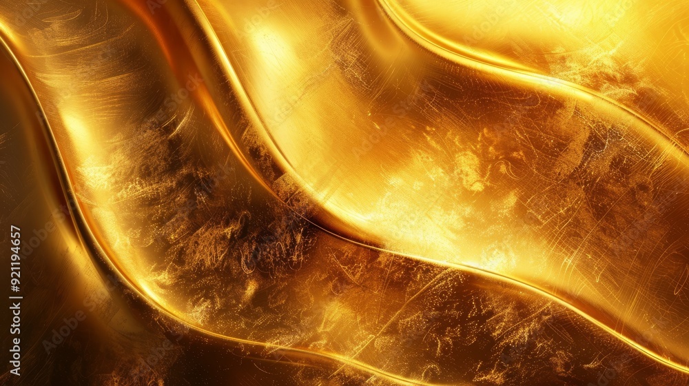 Poster captivating and mesmerizing golden waves creating elegant backgrounds for various design projects an