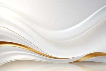 Obraz premium Abstract white background with elegant golden lines.