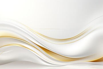 Obraz premium Abstract white background with gold accents.