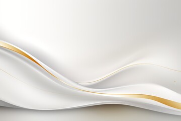 Obraz premium Abstract white background with gold lines.