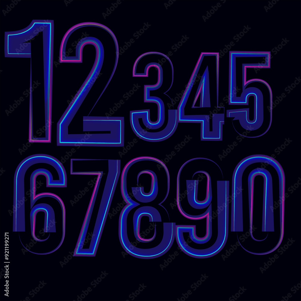 Fototapete vector set of number, simple numbers icon set of 1-31 numbers simple black style symbol sign for cal