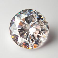 Studio Shot of a Sparkling Diamond with Perfect Clarity