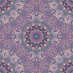 Vintage seamless pattern ethnic design. Cramic tile ornament repeat square motif. Brocade abstract textile print. Creative texture patchwork seamless pattern. Kaleidoscope symmetric wrapping paper.