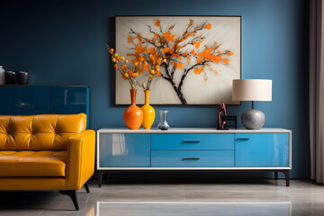 modern living room with sofa