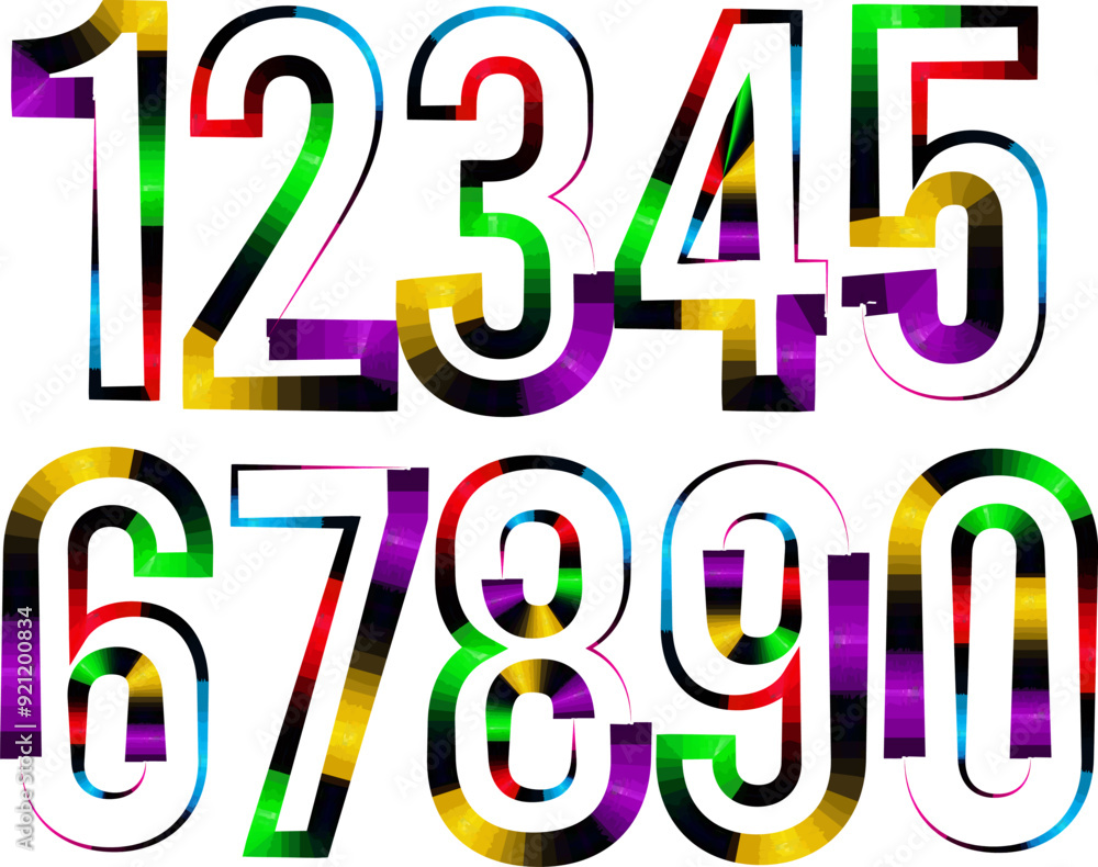 Fototapete vector set of number, simple numbers icon set of 1-31 numbers simple black style symbol sign for cal