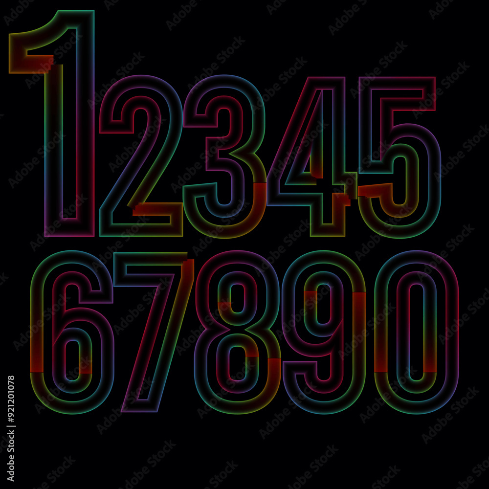 Poster vector set of number, simple numbers icon set of 1-31 numbers simple black style symbol sign for cal