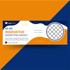 Digital marketing agency and corporate Facebook cover template