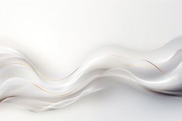 Abstract white background with golden lines.