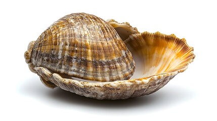Fototapeta premium Highly Detailed Geoduck Clam on White Background