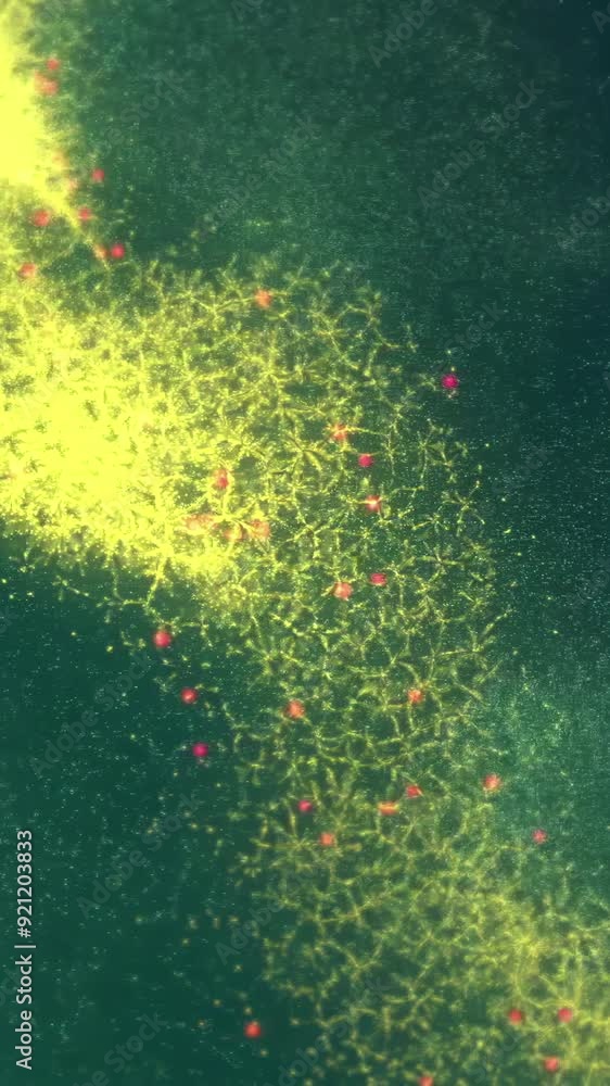 Poster abstract background with light and particles. sparks, seamless loop texture. golden particles
