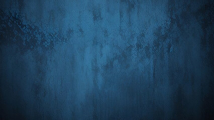 Obraz premium Black dark azure cobalt sapphire blue abstract background. Color gradient. Geometric shape. Wave, wavy curved line. Rough grunge grain noise. Light neon metallic shine shimmer bright. Design 