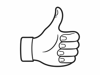 continuous single line drawing of hand in thumbs up gesture, line art vector illustration
