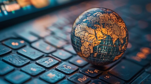 Global Network Connection on Laptop Keyboard.