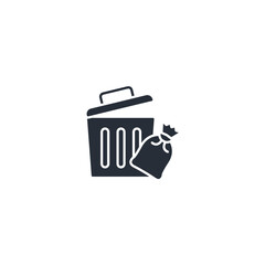 waste icon. vector.Editable stroke.linear style sign for use web design,logo.Symbol illustration.