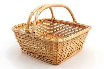 Obraz premium Wicker Basket on a white background 