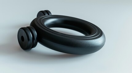 An isolated abdominal wheel, showcasing its effectiveness for core strength training