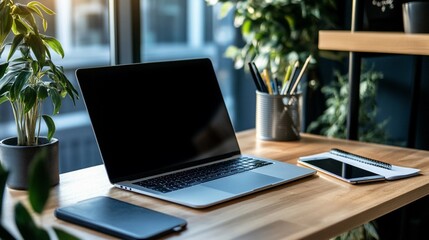 laptop in the office