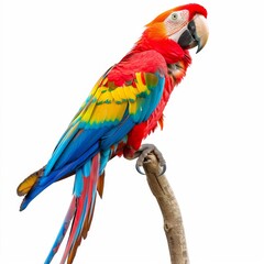 Obraz premium 3D Illustration of a Parrot on White Background