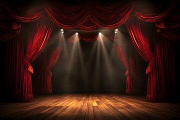 Digital art style theatre stage
