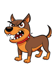 Angry dog cartoon character illustration