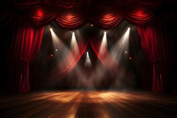 Digital art style theatre stage
