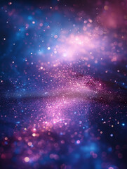Fototapeta premium A purple and blue wave with a lot of sparkles