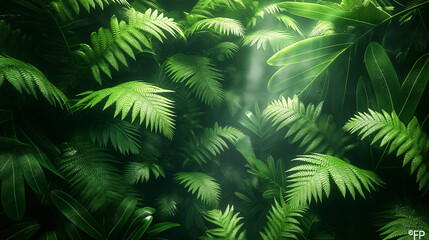 A lush green plant with many leaves and some flowers