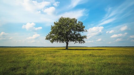 Obraz premium A dry, cracked landscape with a lone tree, leaving plenty of room for copy or design elements.