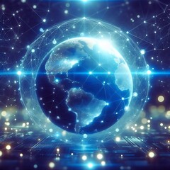 Global Connectivity and technology Network Visualization 