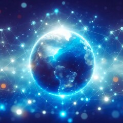 Global Connectivity and technology Network Visualization 