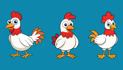 A chicken cartoon character illustration